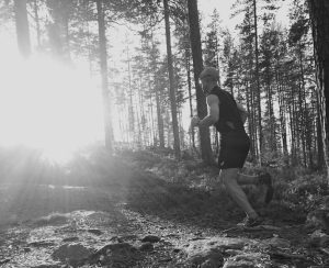 PLuS Nutrition Registered Dietitian Petri Luhio. Sports Nutrition Expert. Professional Online services. Trail running in Puijo, Finland.